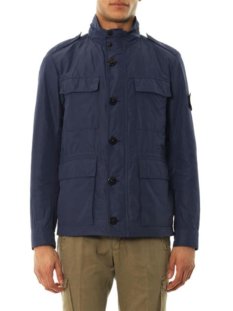 stone island micro reps jacket cobalt blue
